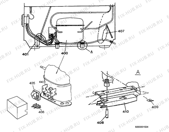 Взрыв-схема холодильника Privileg 967948_8051 - Схема узла Cooling system 017